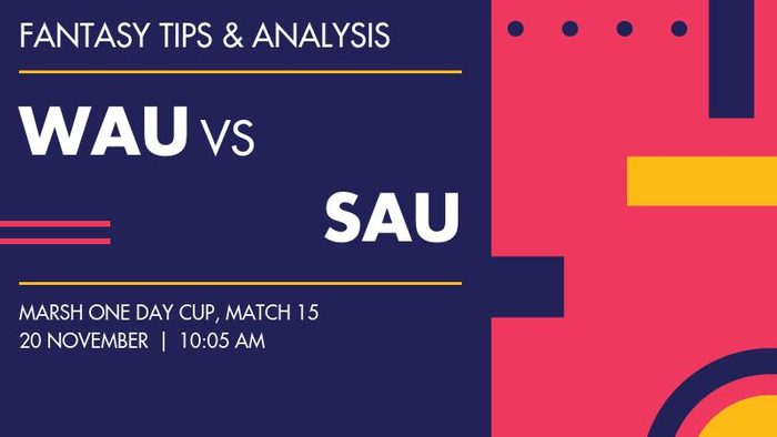 WAU vs SAU (Western Australia vs South Australia), Match 15