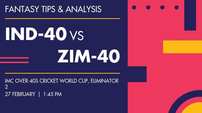 Zimbabwe Over-40s बनाम India Over-40s, Eliminator 2