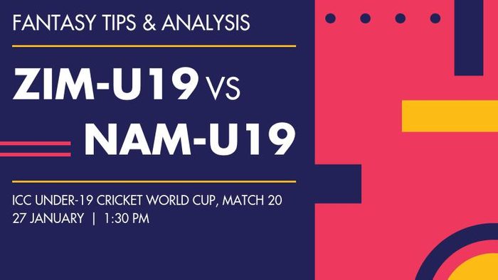 ZIM-U19 vs NAM-U19 (Zimbabwe Under-19 vs Namibia Under-19), Match 20