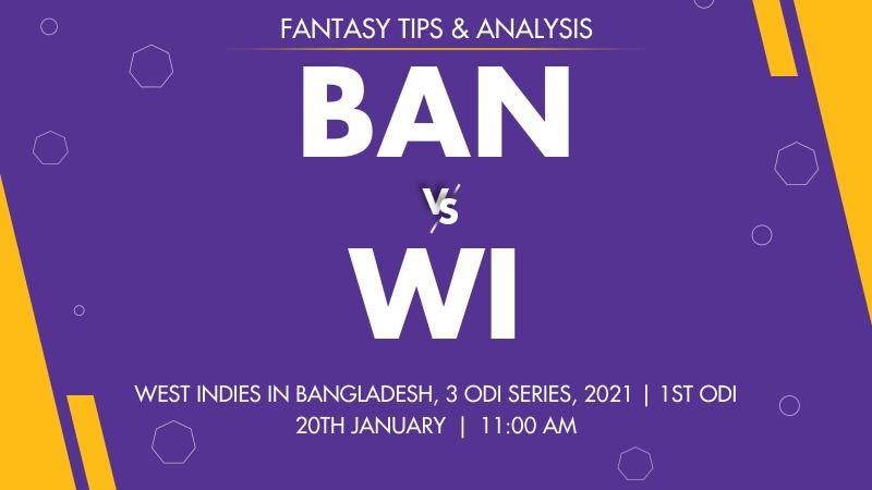 BAN Vs WI 2021, West Indies In Bangladesh 3 ODI Series 2021 Contests