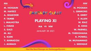 Ma Vs Nw Maratha Arabians Vs Northern Warriors Fantasy Dream Team Prediction Fantasy Cricket Tips For Match 1 Of Abu Dhabi T10 League 21