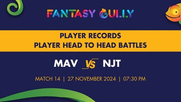 MAV vs NJT player battle, player records and player head to head records for Match 14, USPL Premier League 2024