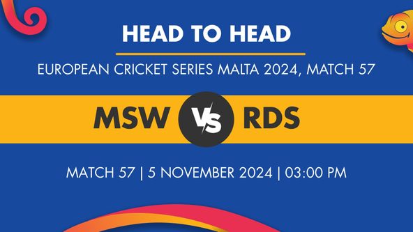 MSW vs RDS Player Stats for Match 57, MSW vs RDS Prediction Who Will Win Today's European Cricket Series Malta Match Between Msida Warriors and Red Stars