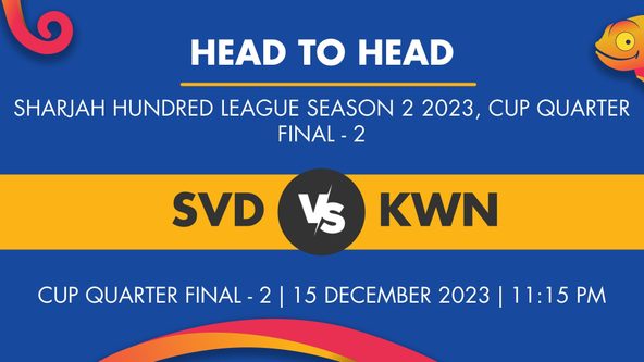 SVD vs KWN Player Stats for Cup Quarter Final - 2, SVD vs KWN Prediction Who Will Win Today's Sharjah Hundred League Season 2 Match Between Seven Districts and Karwan Cricket Club