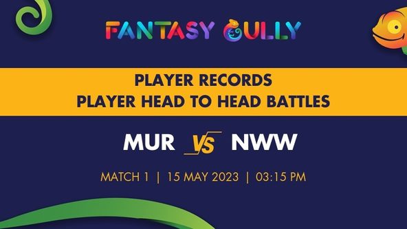 MUR vs NWW player battle, player records and player head to head records for Match 1, Ireland Inter-Provincial Limited Over Cup 2023