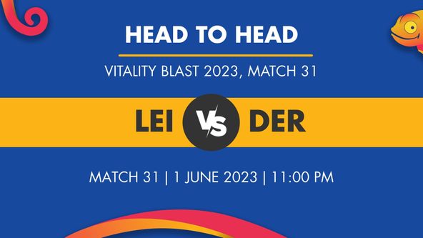 LEI vs DER Player Stats for Match 31, LEI vs DER Prediction Who Will Win Today's VB Match Between Leicestershire and Derbyshire