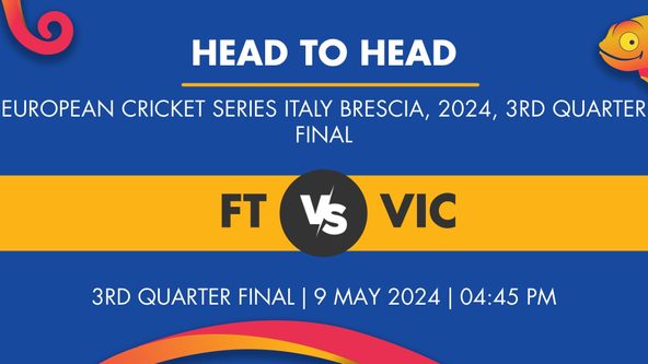 FT vs VIC Player Stats for 3rd Quarter Final, FT vs VIC Prediction Who Will Win Today's European Cricket Series Italy, Brescia Match Between Fresh Tropical and Vicenza