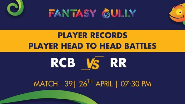 RCB vs RR player battle, player stats and player head to head records for Match 39, IPL 2022