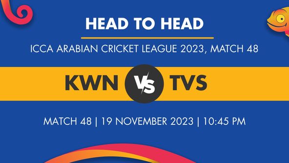 KWN vs TVS Player Stats for Match 48, KWN vs TVS Prediction Who Will Win Today's ICCA Arabian Cricket League Match Between Karwan Cricket Club and The Vision Shipping