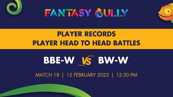 BBE-W vs BW-W player battle, player records and player head to head records for Match 18, Baroda Senior Women's T20 Challenger 2023