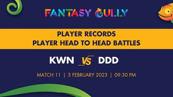 KWN vs DDD player battle, player records and player head to head records for Match 11, ICCA Arabian Cricket League 2023