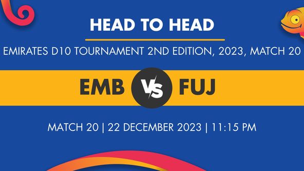 EMB vs FUJ Player Stats for Match 20, EMB vs FUJ Prediction Who Will Win Today's Emirates D10 Tournament, 2nd Edition Match Between Emirates Blues and Fujairah