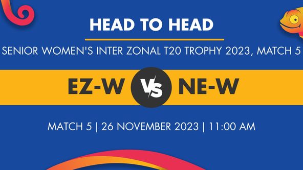 EZ-W vs NE-W Player Stats for Match 5, EZ-W vs NE-W Prediction Who Will Win Today's Senior Women's Inter Zonal T20 Trophy Match Between East Zone Women and North East Zone Women