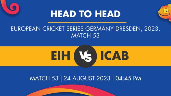 EIH vs ICAB Player Stats for Match 53, EIH vs ICAB Prediction Who Will Win Today's European Cricket Series Germany, Dresden Match Between SG Einheit Halle and ICA Berlin