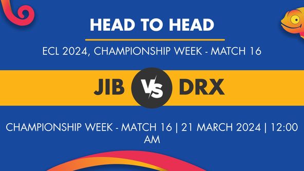 JIB vs DRX Player Stats for Championship Week - Match 16, JIB vs DRX Prediction Who Will Win Today's ECL Match Between Jinnah Brescia and Dreux