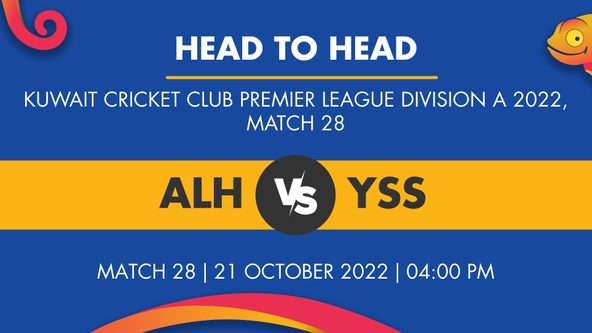 ALH vs YSS Player Stats for Match 28 - Who Will Win Today's Kuwait Cricket Club Premier League Division A Match Between Al Hajery and YSSC