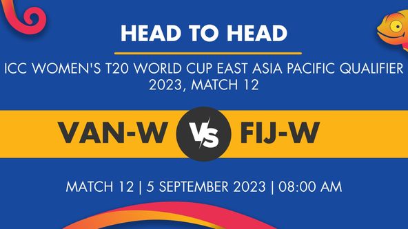 VAN-W vs FIJ-W Player Stats for Match 12, VAN-W vs FIJ-W Prediction Who Will Win Today's ICC Women's T20 WC ESP Qualifier Match Between Vanuatu Women and Fiji Women