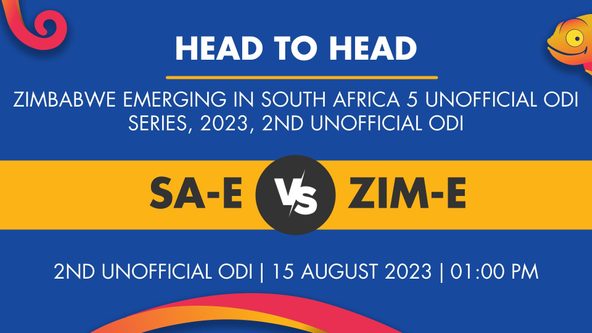 SA-E vs ZIM-E Player Stats for 2nd unofficial ODI, SA-E vs ZIM-E Prediction Who Will Win Today's ZIM-E in SA, 5 Unofficial ODI Series Match Between South Africa Emerging and Zimbabwe Emerging