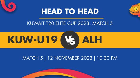 KUW-U19 vs ALH Player Stats for Match 5, KUW-U19 vs ALH Prediction Who Will Win Today's Kuwait T20 Elite Cup Match Between Kuwait Under-19 and Al Hajery Team XI