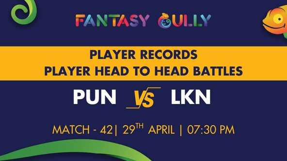 PBKS vs LKN player battle, player stats and player head to head records for Match 42, IPL 2022