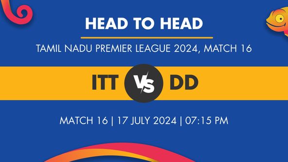 ITT vs DD Player Stats for Match 16, ITT vs DD Prediction Who Will Win Today's TNPL Match Between IDream Tiruppur Tamizhans and Dindigul Dragons