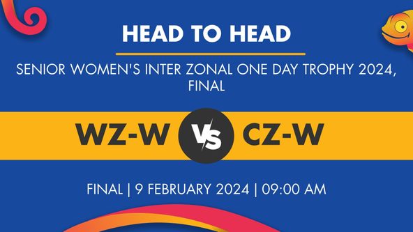 WZ-W vs CZ-W Player Stats for Final, WZ-W vs CZ-W Prediction Who Will Win Today's Senior Women's Inter Zonal One Day Trophy Match Between West Zone Women and Central Zone Women