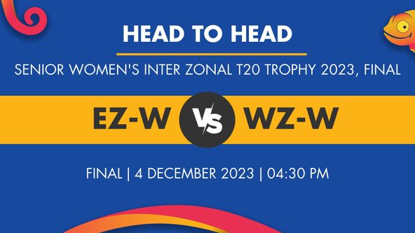 EZ-W vs WZ-W Player Stats for Final, EZ-W vs WZ-W Prediction Who Will Win Today's Senior Women's Inter Zonal T20 Trophy Match Between East Zone Women and West Zone Women