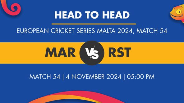 MAR vs RST Player Stats for Match 54, MAR vs RST Prediction Who Will Win Today's European Cricket Series Malta Match Between Marsa and Royal Strikers