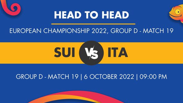 SUI vs ITA Player Stats for Group D - Match 19 - Who Will Win Today's European Championship Match Between Switzerland and Italy