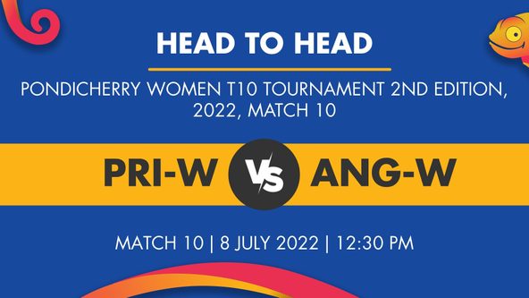 PRI-W vs ANG-W Player Stats for Match 10 - Who Will Win Today's Pondicherry Women T10 Tournament, 2nd Edition Match Between Princess Women and Angels Women