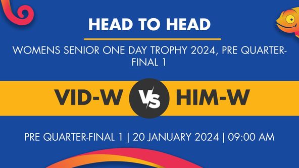 VID-W vs HIM-W Player Stats for Pre Quarter-final 1, VID-W vs HIM-W Prediction Who Will Win Today's Womens Senior One Day Trophy Match Between Vidarbha Women and Himachal Pradesh Women