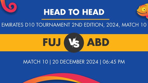 FUJ vs ABD Player Stats for Match 10, FUJ vs ABD Prediction Who Will Win Today's Emirates D10 Tournament, 2nd Edition Match Between Fujairah and Abu Dhabi