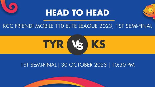 TYR vs KS Player Stats for 1st Semi-Final, TYR vs KS Prediction Who Will Win Today's KCC FRiENDi mobile T10 Elite League Match Between Tally D.R.F.S and Kuwait Swedish