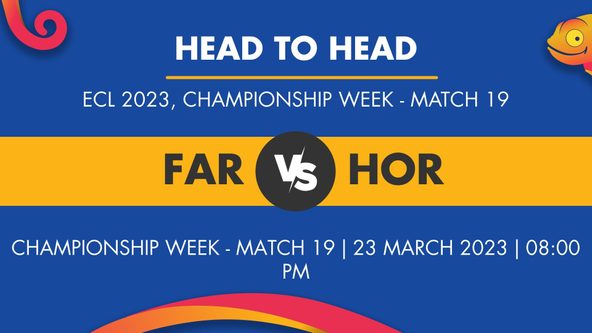 FAR vs HOR Player Stats for Championship Week - Match 19 - Who Will Win Today's ECL Match Between Farmers and Hornchurch