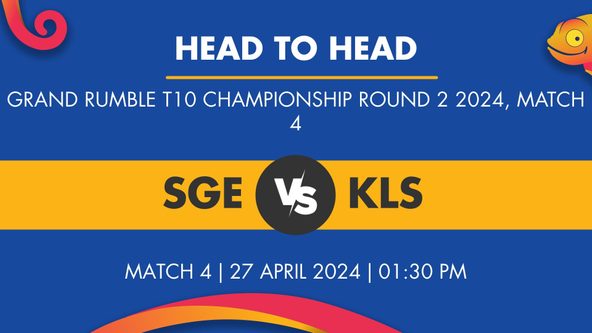 SGE vs KLS Player Stats for Match 4, SGE vs KLS Prediction Who Will Win Today's Grand Rumble T10 Championship Round 2 Match Between Stylop Golden Eagles and KL Stars