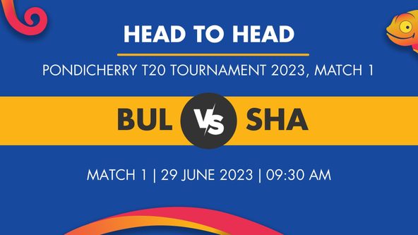 BUL vs SHA Player Stats for Match 1, BUL vs SHA Prediction Who Will Win Today's Pondicherry T20 Tournament Match Between Bulls XI and Sharks XI