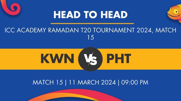 KWN vs PHT Player Stats for Match 15, KWN vs PHT Prediction Who Will Win Today's ICC Academy Ramadan T20 Tournament Match Between Karwan Cricket Club and Prim Height Transport