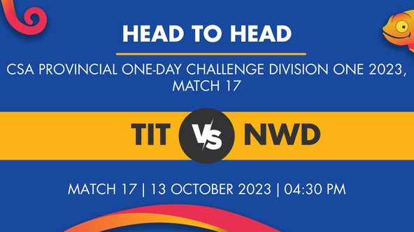 TIT vs NWD Player Stats for Match 17, TIT vs NWD Prediction Who Will Win Today's CSA Provincial One-Day Challenge Division One Match Between Titans and North West Dragons