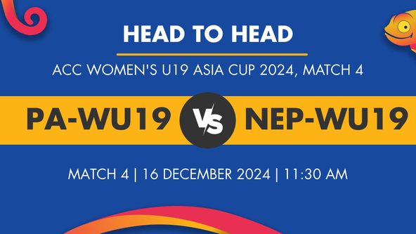 PA-WU19 vs NEP-WU19 Player Stats for Match 4, PA-WU19 vs NEP-WU19 Prediction Who Will Win Today's ACC Women's U19 Asia Cup Match Between Pakistan Women Under-19 and Nepal Women Under-19