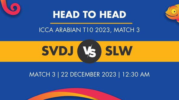 SVDJ vs SLW Player Stats for Match 3, SVDJ vs SLW Prediction Who Will Win Today's ICCA Arabian T10 Match Between Seven Districts Juniors and Solar Winds