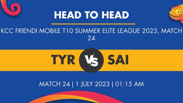 TYR vs SAI Player Stats for Match 24, TYR vs SAI Prediction Who Will Win Today's KCC FRiENDi mobile T10 Summer Elite League Match Between Tally Riders and Saipem CC