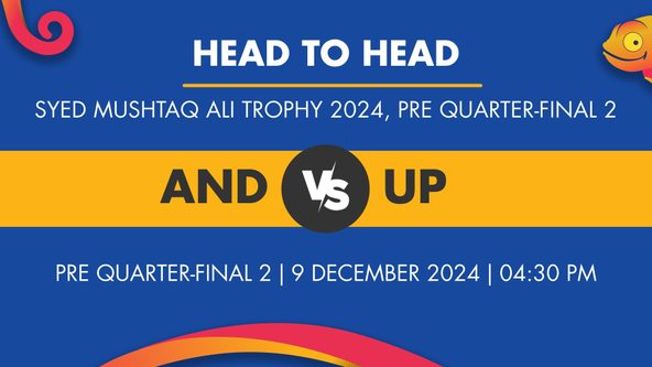 AND vs UP Player Stats for Pre Quarter-final 2, AND vs UP Prediction Who Will Win Today's SMA Trophy Match Between Andhra and Uttar Pradesh