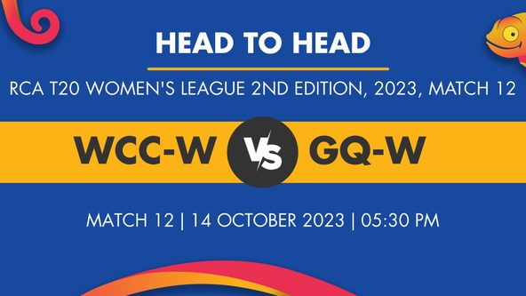 WCC-W vs GQ-W Player Stats for Match 12, WCC-W vs GQ-W Prediction Who Will Win Today's RCA T20 Women's League, 2nd Edition Match Between White Clouds CC Women and Gahanga Queens CC Women